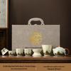 Ru Kiln Ceramic Tea Set with Xishi Pot and 6 Cups