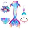 Fancy Mermaid Tail Girls Mermaid Tail for Swimming Costume Mermaid Costume Swimwear Swimsuit Cosplay Birthday Party Halloween