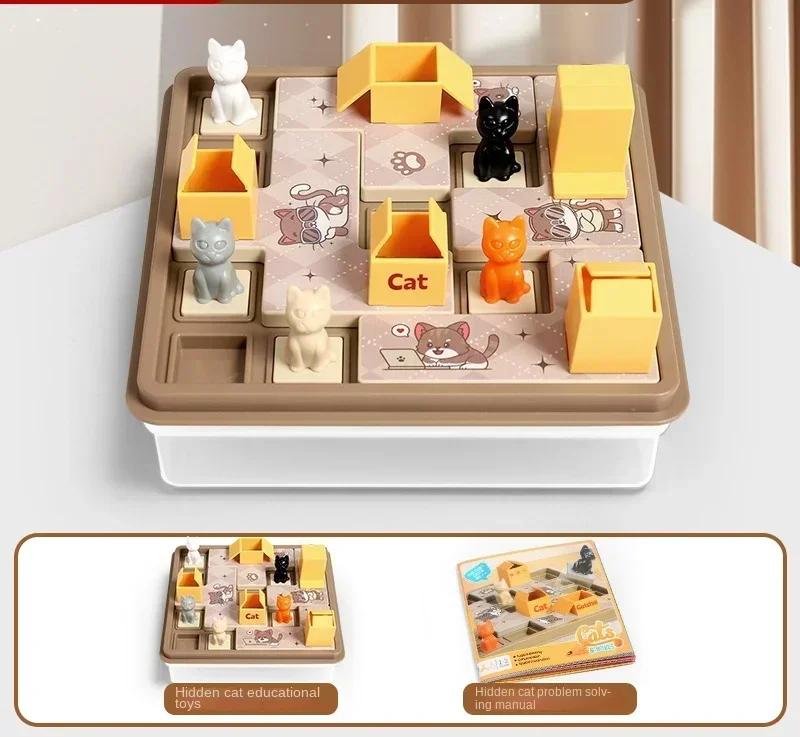 Kinder Logisches Denken Trainings-Brettspiel Versteckter Hund Labyrinth Rätsel Lernspielzeug Eltern-Kind Interaktives Spiel Kindergeschenk