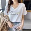 Women's Pure Cotton V-Neck Short Sleeve Casual Top 2025 