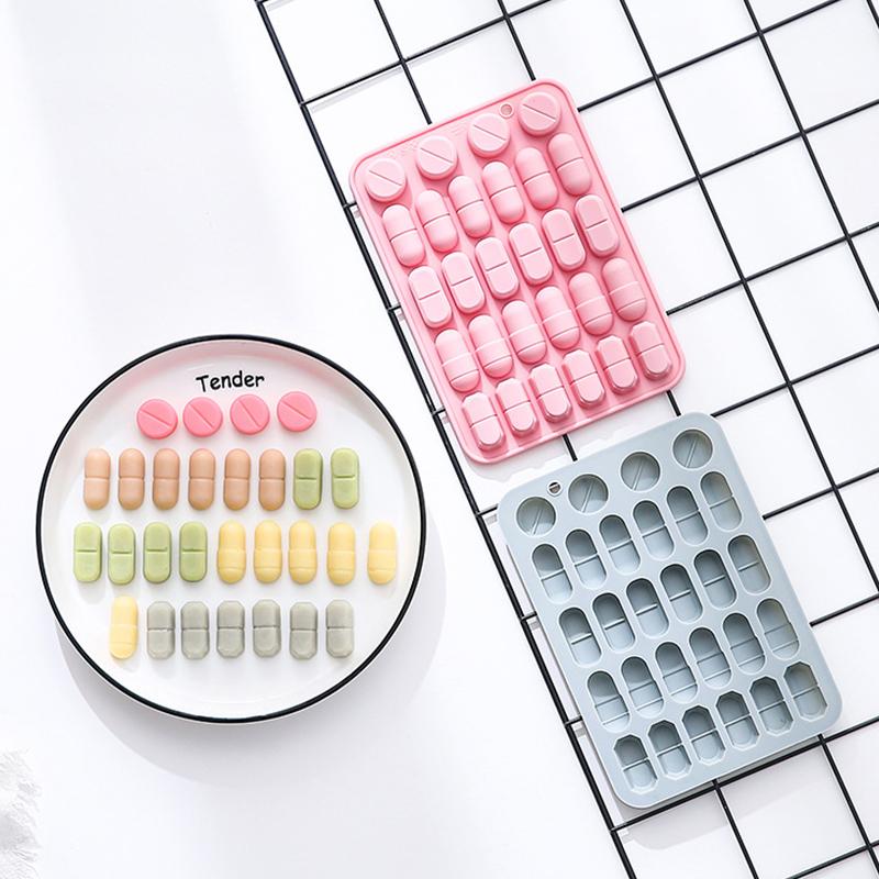 Pill Shape Silicone Molds, Pill Shape Themed Baking Moulds For Chocolate, Ice Cube, Cake, Dessert, Candy, Mousse, Pastry