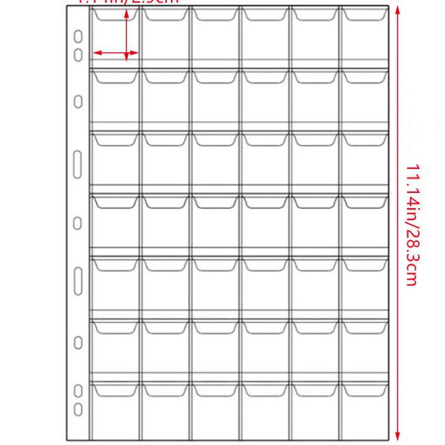 Album de mână de mare capacitate pentru colecția de monede și bancnote cu pagini transparente din PVC