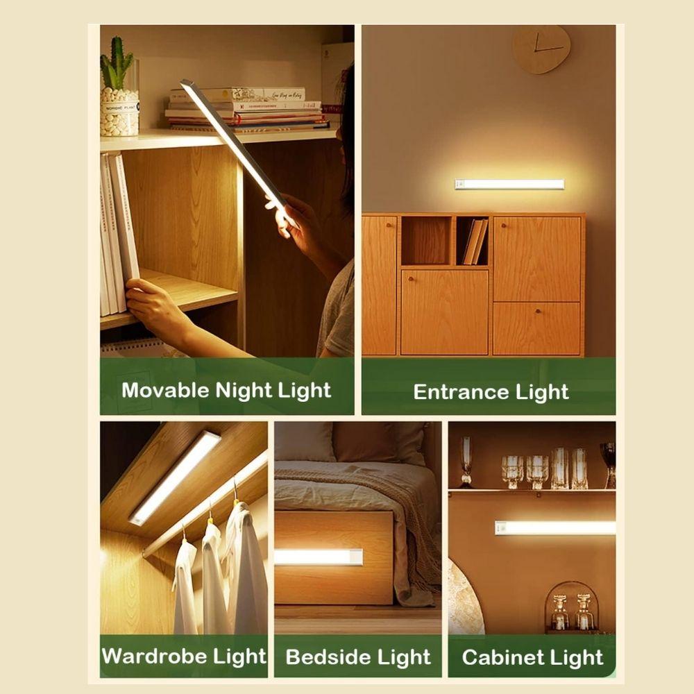 Homlly Motion Sensor 3 Dimmable Colors Wireless Night Closet Cabinet Kitchen LED Lights (X3 PCS)