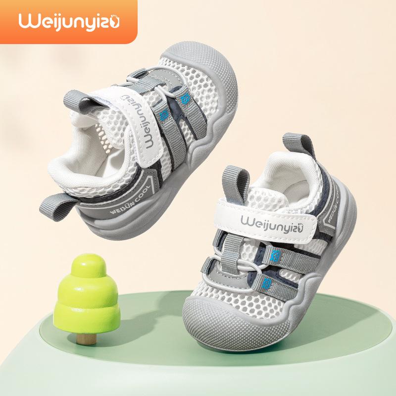 Wei Jun billion feet baby boys net shoes summer sandals toddler shoes baby shoes soft sole function children sandals girl