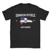 Dominican Republic Flag Map Dominican National Day T Shirts for Unisex Cotton Fun TShirt Round Collar  Tees Short Sleeve Clothing