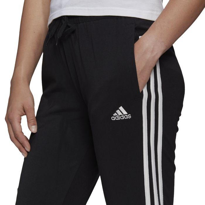 Pantalon De Fitness - Adidas - Essentials Single Jersey - 3-Stripes - Noir - Femme