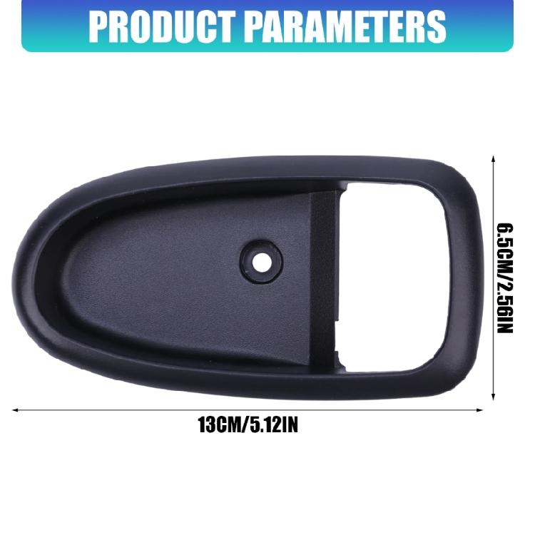 Recessed Interior Door Handle Surround Trim, Black Engineering Plastic for Worn or Damaged Frame Replacement Task 82611-2D000 82621-2D000