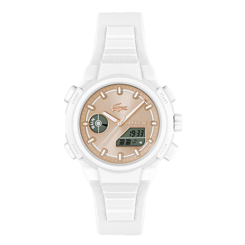 Lacoste L33 Series Watch Quartz Movement Silicone Strap White Dial Women watches 2001430 White