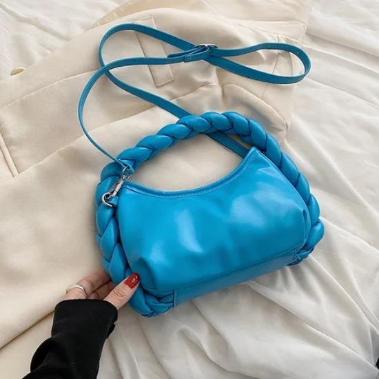 Luxury Design Women's Hobo Pleated Tote Sweet Color Underarm Bag Small Bag and Bags Shoulder Bag