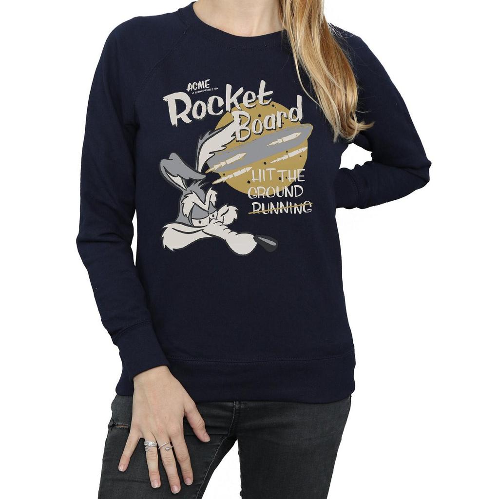 Looney Tunes Womens/Ladies Wile E Coyote Rocket Board Sweatshirt