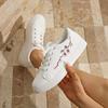 Fashion 2025 New Embroidery Women Designer Casual Sports Shoes Flat White Shoes Spring Autumn New Low Top Breathable Board Shoes Women
