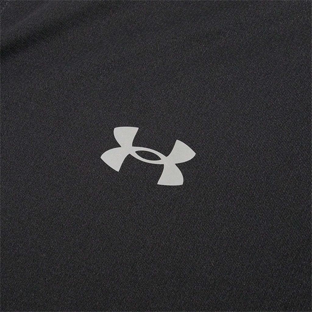 Under Armour Solid Color Printed Pattern Top And Elastic Shorts Casual Sports Set Men sets Black 23500505-001+22500214-001