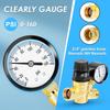 RV Water Pressure Regulator Valve, Brass Lead-Free Adjustable Water Pressure Reducer With Gauge And Inlet Filter For RV Camper And Travel Trailer