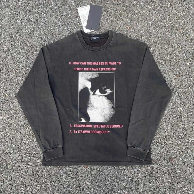 Unisex Vintage American Style Graphic Long Sleeve T-Shirt Loose Fit Streetwear Print Tee Fall