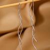 Orecchini Minimalisti Lunghi con Frange Ondulate Nuovi Orecchini Pendenti alla Moda da Donna Gioielli di Alta Gamma Accessori Minimalisti Regali