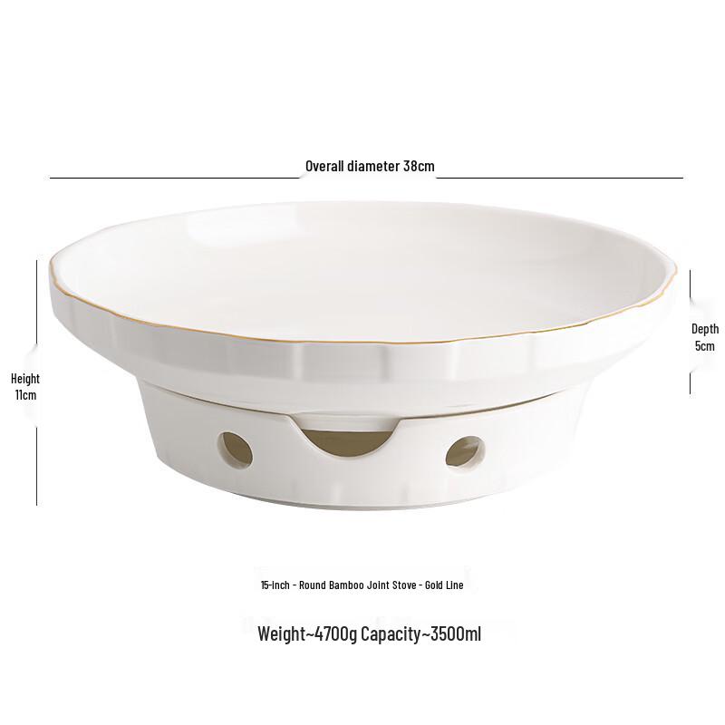 Nordic Style Ceramic Heated Serving Plate Set