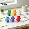 Mini Aesthetic Room Accessories 3D Printed Unicorn Figurine with Knitted Texture, Cute Compact Texture Decorations Animal Statue, Creative Desktop