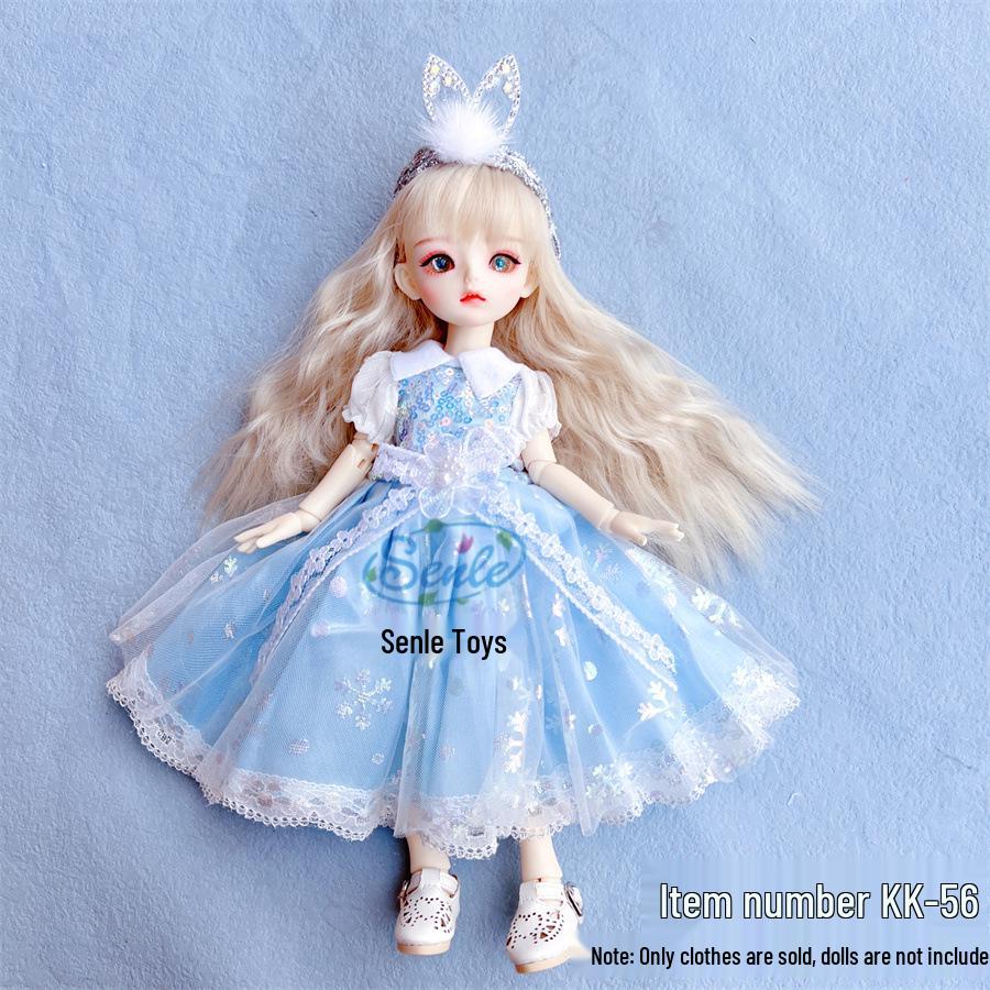 30 cm BJD Doll Lolita Outfit Set - 6-Minute Dress Change for Girl's Gift