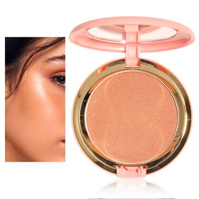 Shimmer Bronzer Powder, Highlighter Bronzer Contour Powder, Soft Texture, Natural Finish, All-Day Longevity, Lightweight, Breathable, Additive-Free