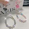 Short Crystal Beads Phone Chain Anti-lost Love Phone Pendant Mobile Phone Lanyard  Christmas Gifts