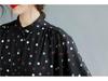 2020 Summer Korean Polka Dot Plus Size Long Shirt Dress