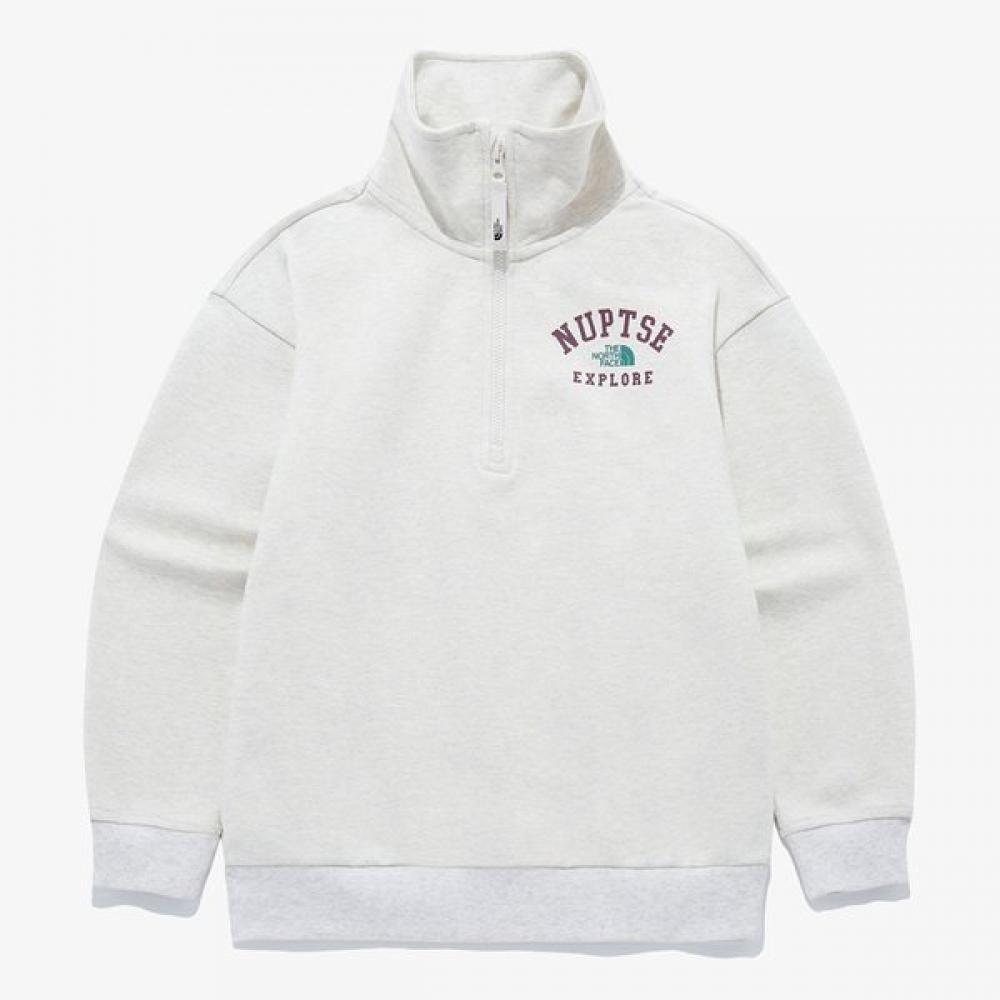 The North Face Kids High Mountain Zip Sweatshirt Oatmeal OATMEAL/110