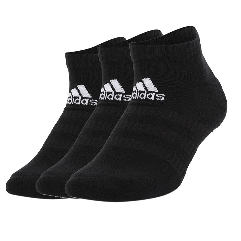 Adidas Ankle Socks Unisex 3 Pack Black DZ9385 S