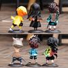 1/6pcs Anime Figure Demon Slayer Q Posket  Kimetsu No Yaiba Doll Tanjiro Nezuko Zenitsu Kawaii model PVC Toy desktop decoration