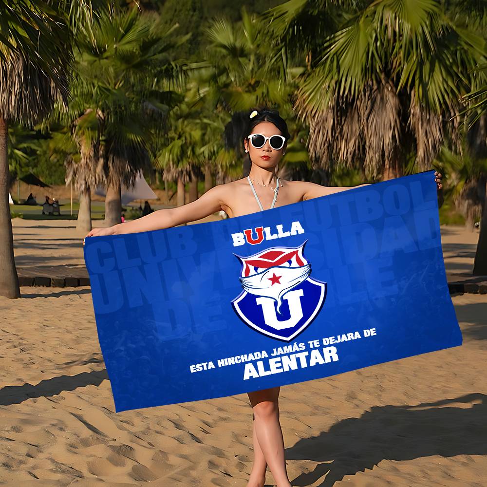 Chile U-University Logo Microfiber Beach Towel Absorbent Quick Dry Soft Yoga Swimming Resort Mountain Climbing Towel