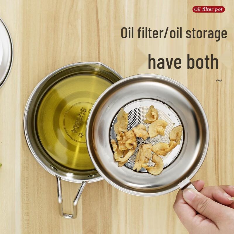 Bayco 304 Stainless Steel Oil Pot with Strainer