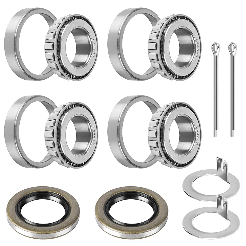 Set Of 2 Trailer Bearing Kit L68149 L44649 Boat Trailer Axle Wheel Hub Bearings Fits For 1-3/8" To 1-1/16" 3500 Lbs Trailer Axle, 171255TB/10-19