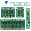 Carte d'isolation optocoupleur 2/4/8 canaux PC817 Module adaptateur convertisseur de tension Module isolé photoélectrique pilote 3,6-30V