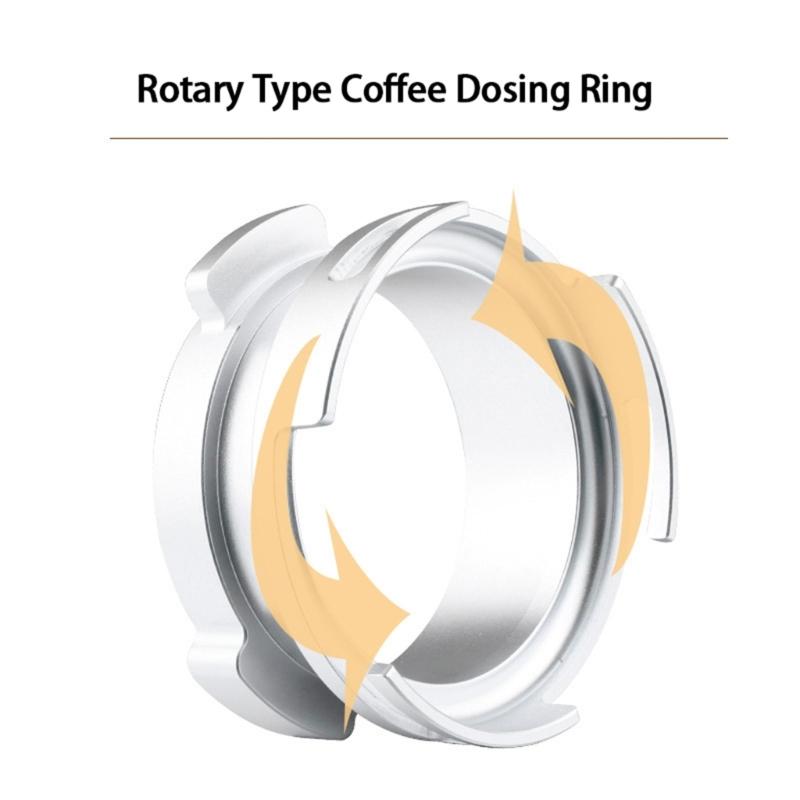 58mm Kaffeedosiertrichter Kaffeemaschinen Griff Adapterringe Kaffeemaschinenzubehör Aluminiumlegierungsmaterial