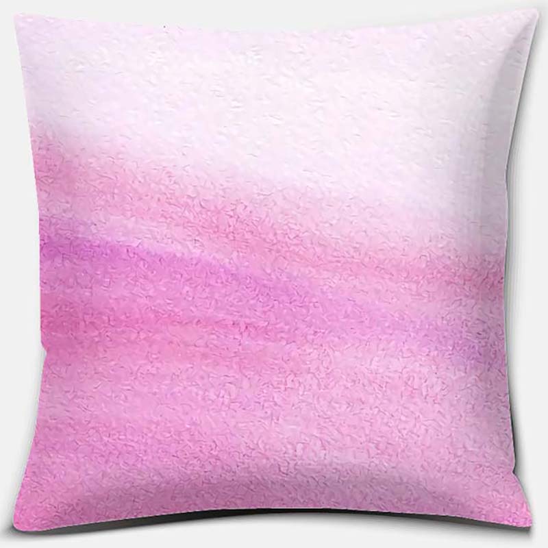 Purple Geometric Flower Text Printing Series Pattern Pillowcase Square Pillowcase Home Office Decoration Pillowcase