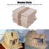 400Pcs Ice Cream Sticks Natural Wood Craft Sticks DIY Ice Bar Stick Kitchen Supplies