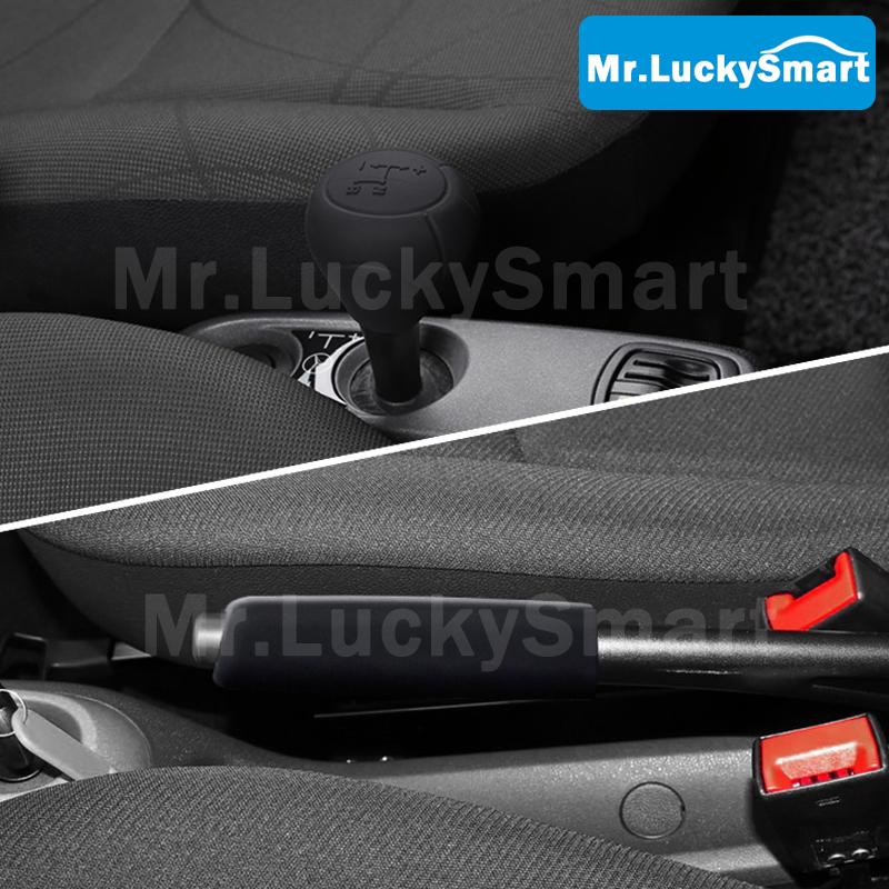 Car Shift Lever Handbrake Lever Silicone Anti-Skid Cover For Mercedes Smart 451 Fortwo Car Interior Styling Products Accessories