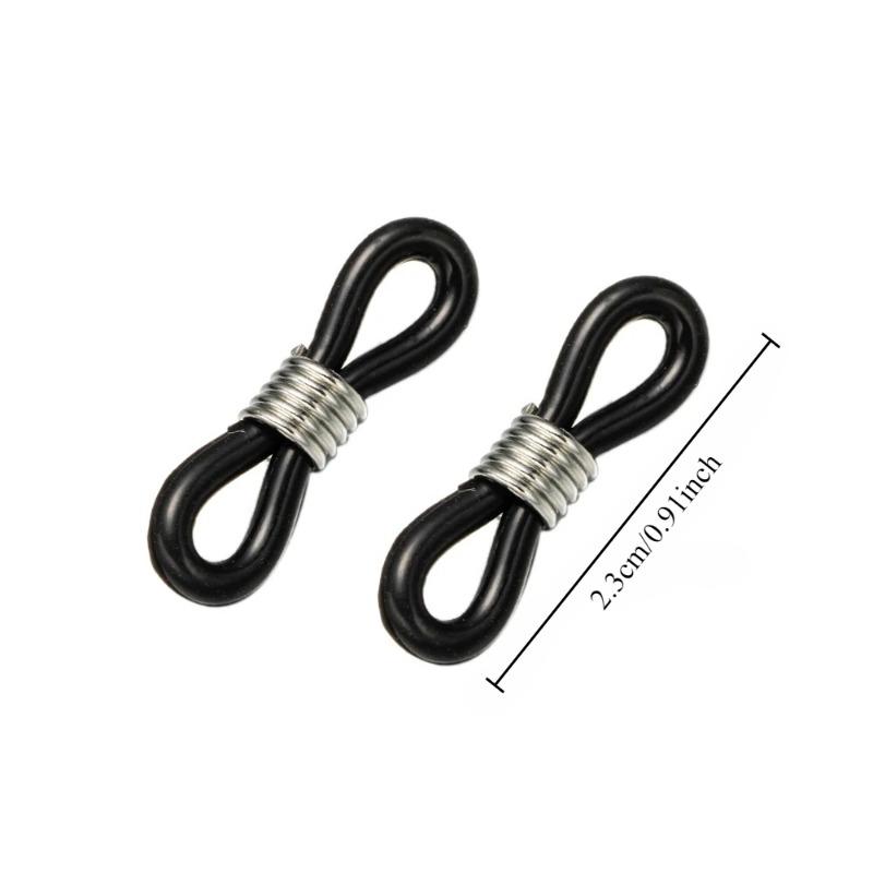 20pcs Glasses Chain Anti-slip Buckle Lanyard Connecting Buckle Spring Silicone Ring Anti-loss Hanging Ring DIY Accessories