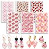 24 Sheets 6 Styles Ceramics Clay Water Transfer Paper Underglaze Transfer Decals for DIY Earrings Pendants Hair Clip Flower 12x7cm 4 sheets/style