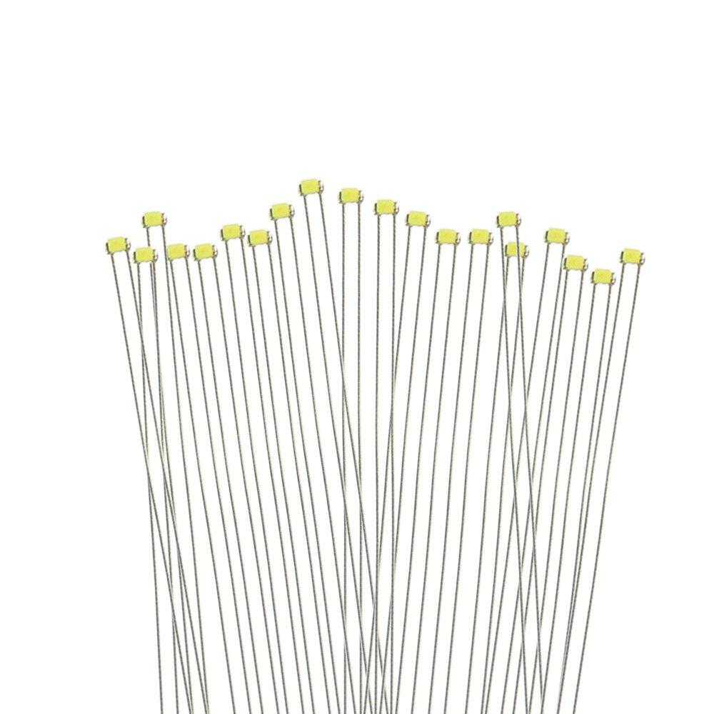 PTFE Drátové SMD 0402 Čip LED Bílá 20ks pro Modelové Vlaky, Modelové Železnice, Modelové Budovy, Modelové Osvětlení, Diorámata