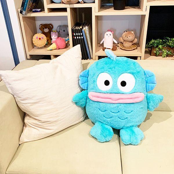 Sanrio Characters Fluffy Hangyodon L Plush Interior Big Size Blue