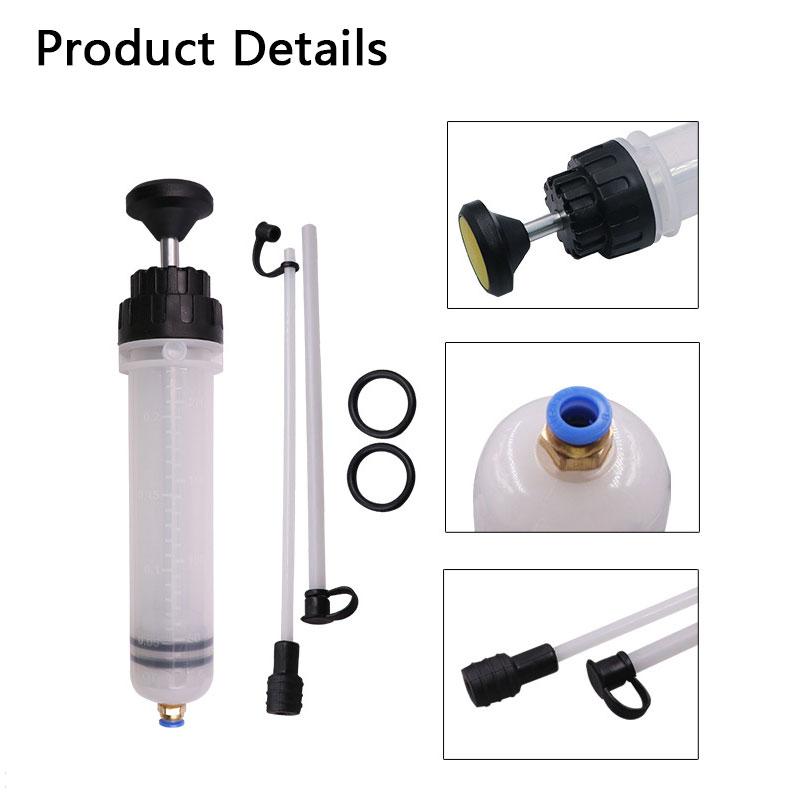 Efficient Car Engine Oil Fluid Pump Manual Vacuum Syringe Style Translucent (200cc/500cc) for Coolant Transfer