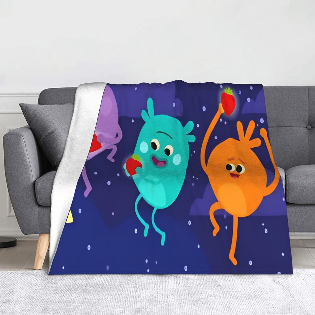 Bumble Nums Cartoon Blankets Flannel Autumn/Winter  Multi-function Soft Throw Blanket for Sofa Travel Quilt