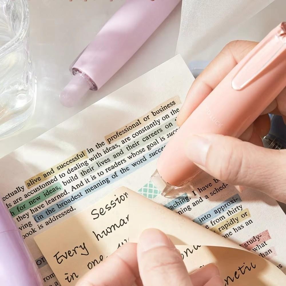 Press-type Double Sided Tape Pen White Out Eraserable Double-Sided Adhesive Dots Tape Replaceable Paper Correction