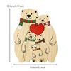 Wooden Bear Ornament with Engraved Names Animal Family Puzzle Customizable