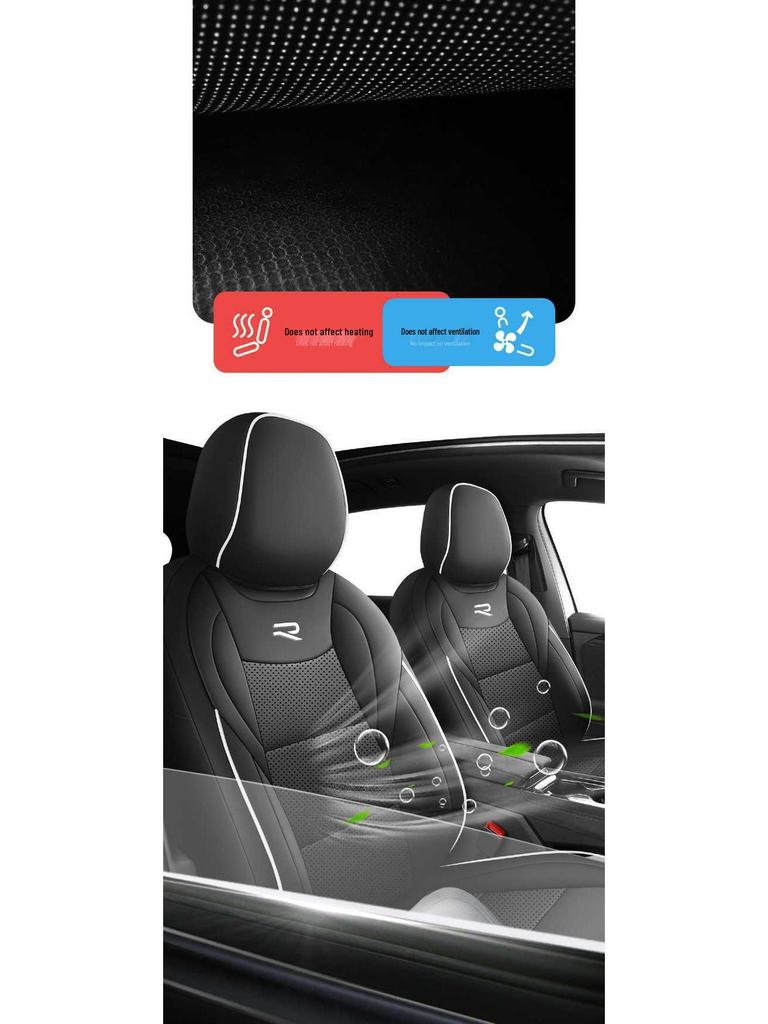 Universal Perforated Leather Car Seat Cushions for Haval H6L, All-Season, Full Surround, Fits 26 Models