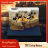Harry Potter 3D Paper Sculpture Calendar & Sticky Notes Book - Creative Desktop Ornament & Gift