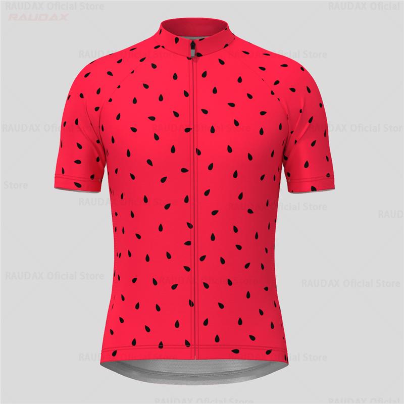 Men Cycling Jersey Set Watermelon Summer Short Sleeve Breathable MTB Bike Cycling Clothing Maillot Ropa Ciclismo Uniform Suit