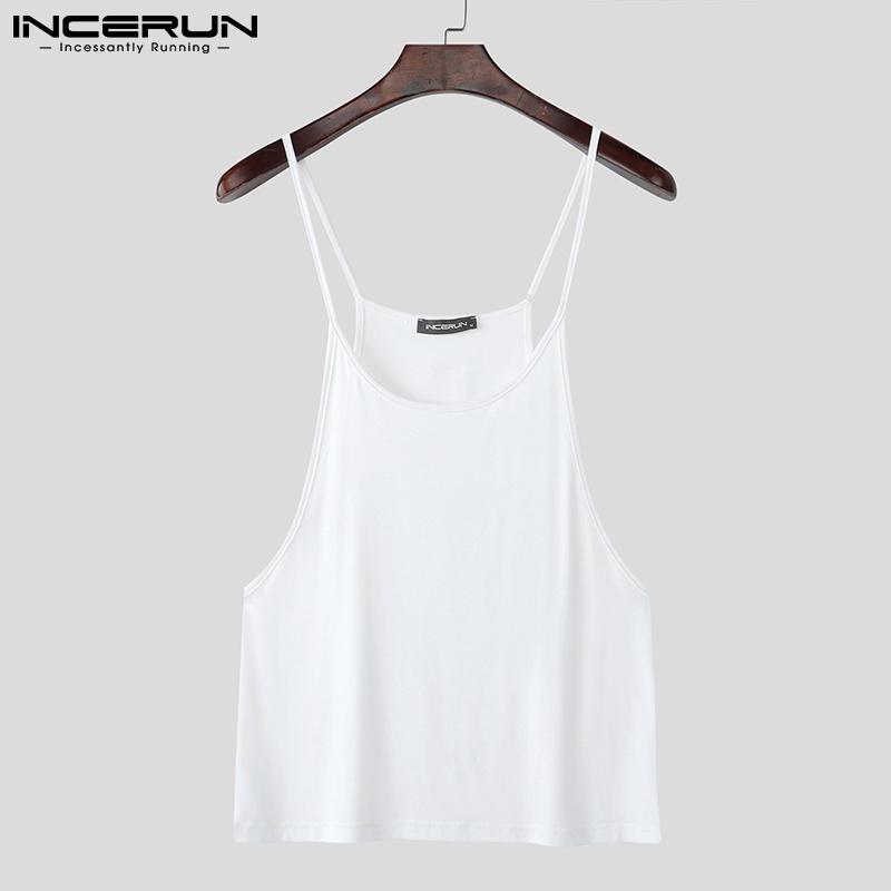 INCERUN Summer Men U Neck Sling Sleeveless Casual Loose Tank Tops Camisole