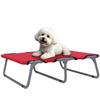 Folding Dog Bed for Indoor and Outdoor Use. Metal and Oxford Fabric. 71x58x20cm. Red