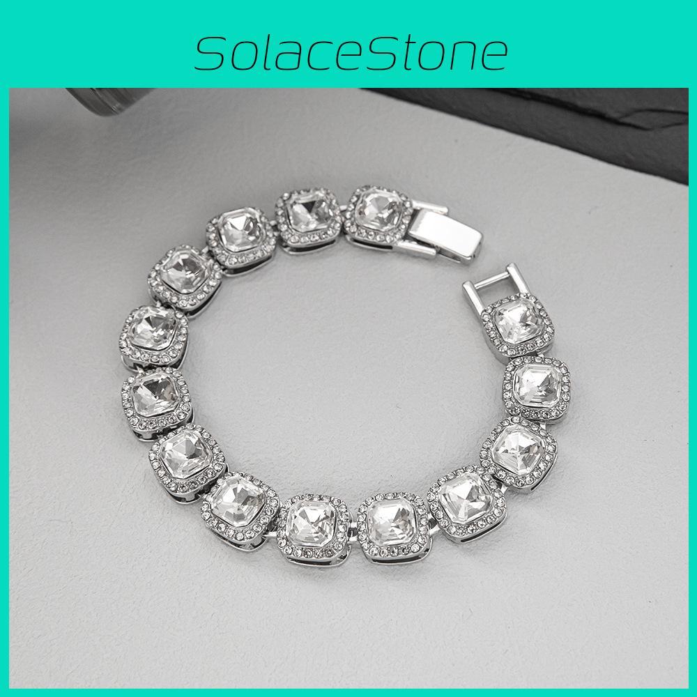 Minimalist Titanium Steel Hand Jewelry Cubic Zirconia Geometric Shape Everyday